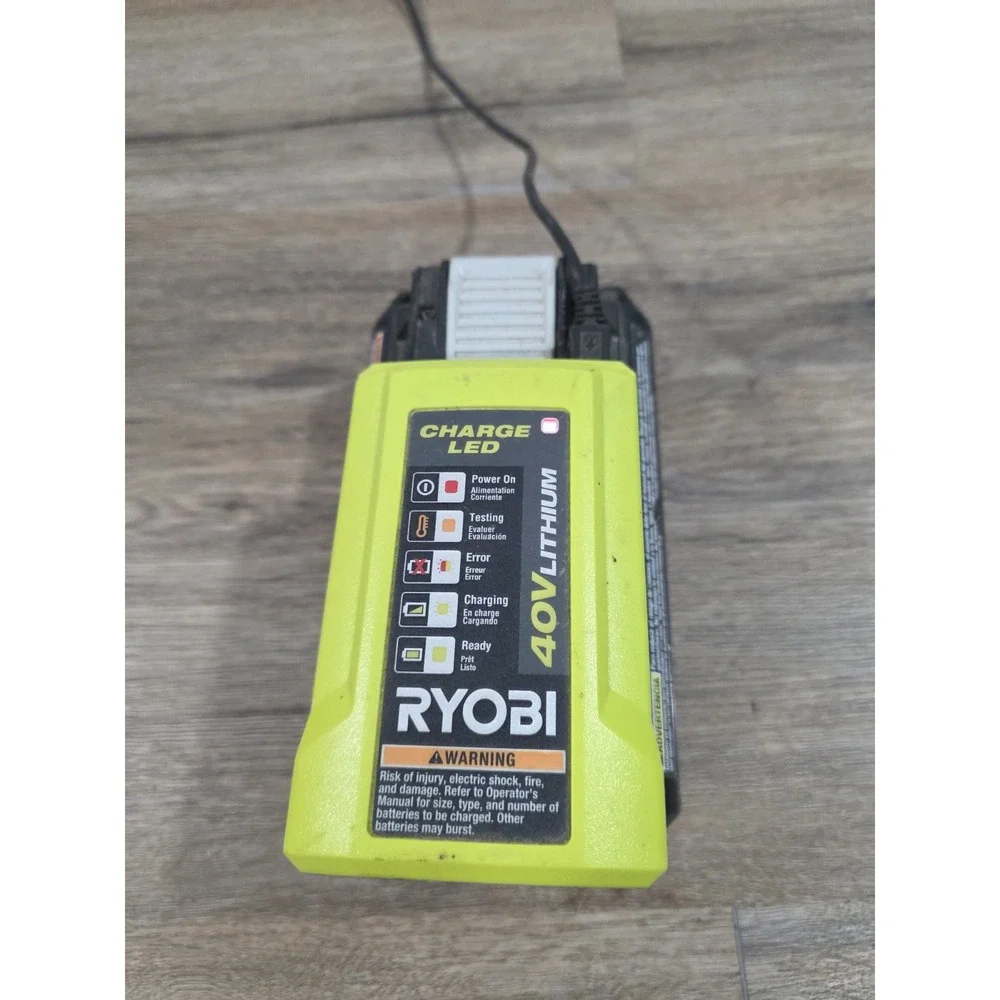 RYOBI 40V 4Ah Lithium-Ion Battery Pack with RYOBI Charger, Black